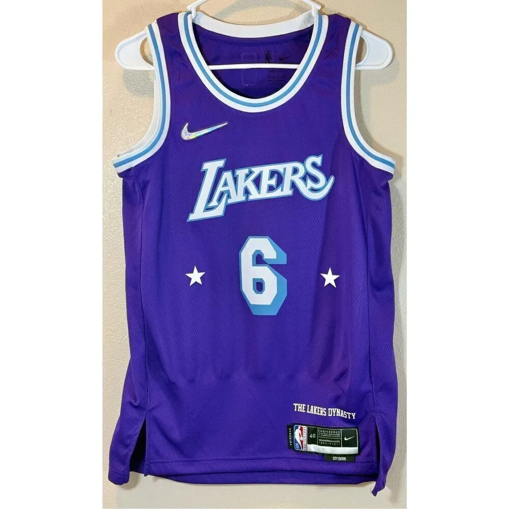 Nike  Los Angeles Lakers LeBron James Purple Player City Edition Jersey Small